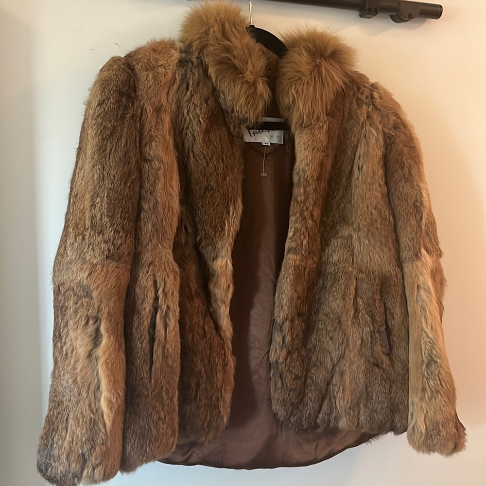 Vintage rabbit fur coat